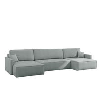 WOHNLANDSCHAFT Louis Scala - Salbeigrün, Holzwerkstoff/Textil (348/83/142cm) - Fun Möbel