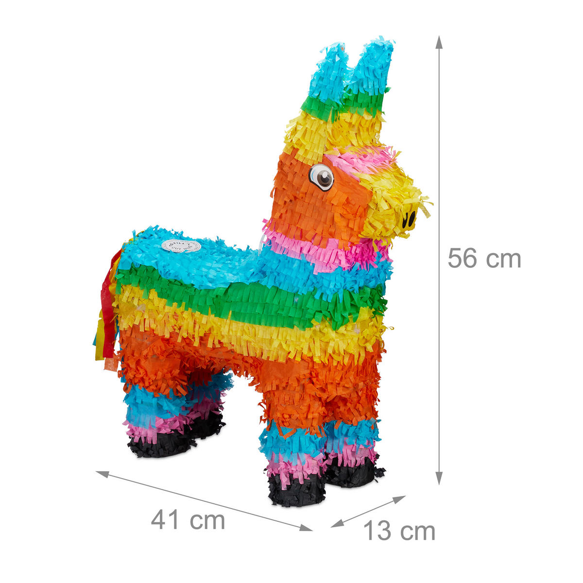 PINATA - Multicolor, Papier/Wellpappe (41/56/13cm) - Relaxdays