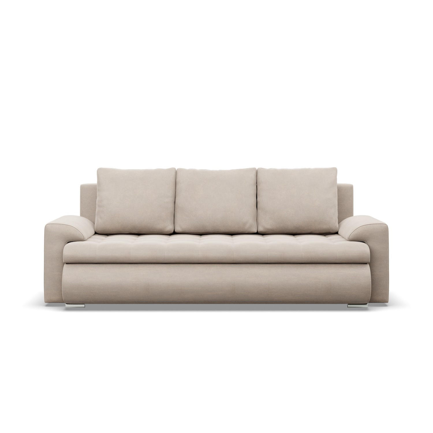 SOFA 3-SITZER MIT SCHLAFFUNKTION FORESTA, Beige - Beige, Textil (222/92/96cm)