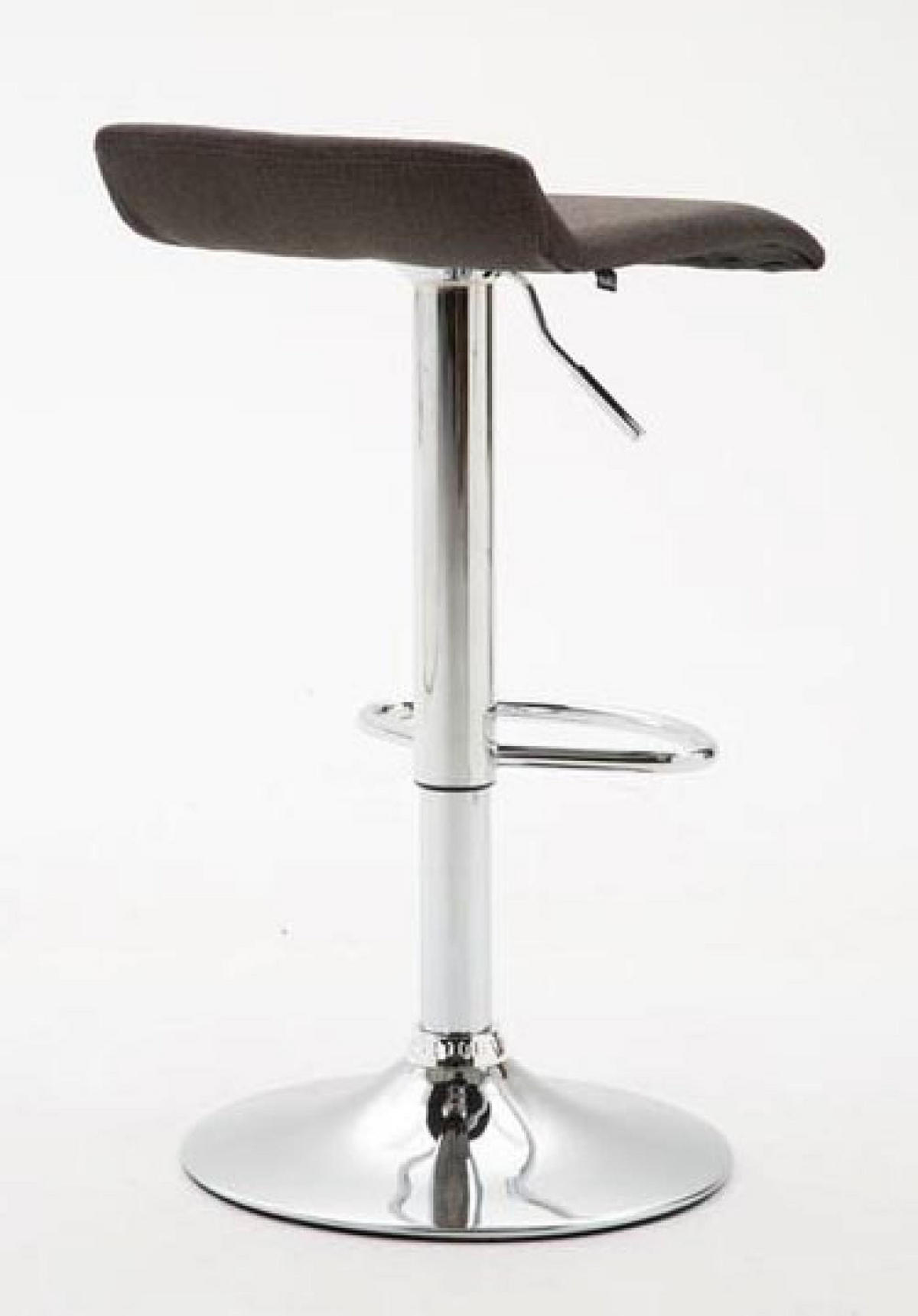 BARHOCKER 2er Set Stoff Dunkelgrau - Chromfarben/Dunkelgrau, Textil/Metall (36/63/39cm) - CLP