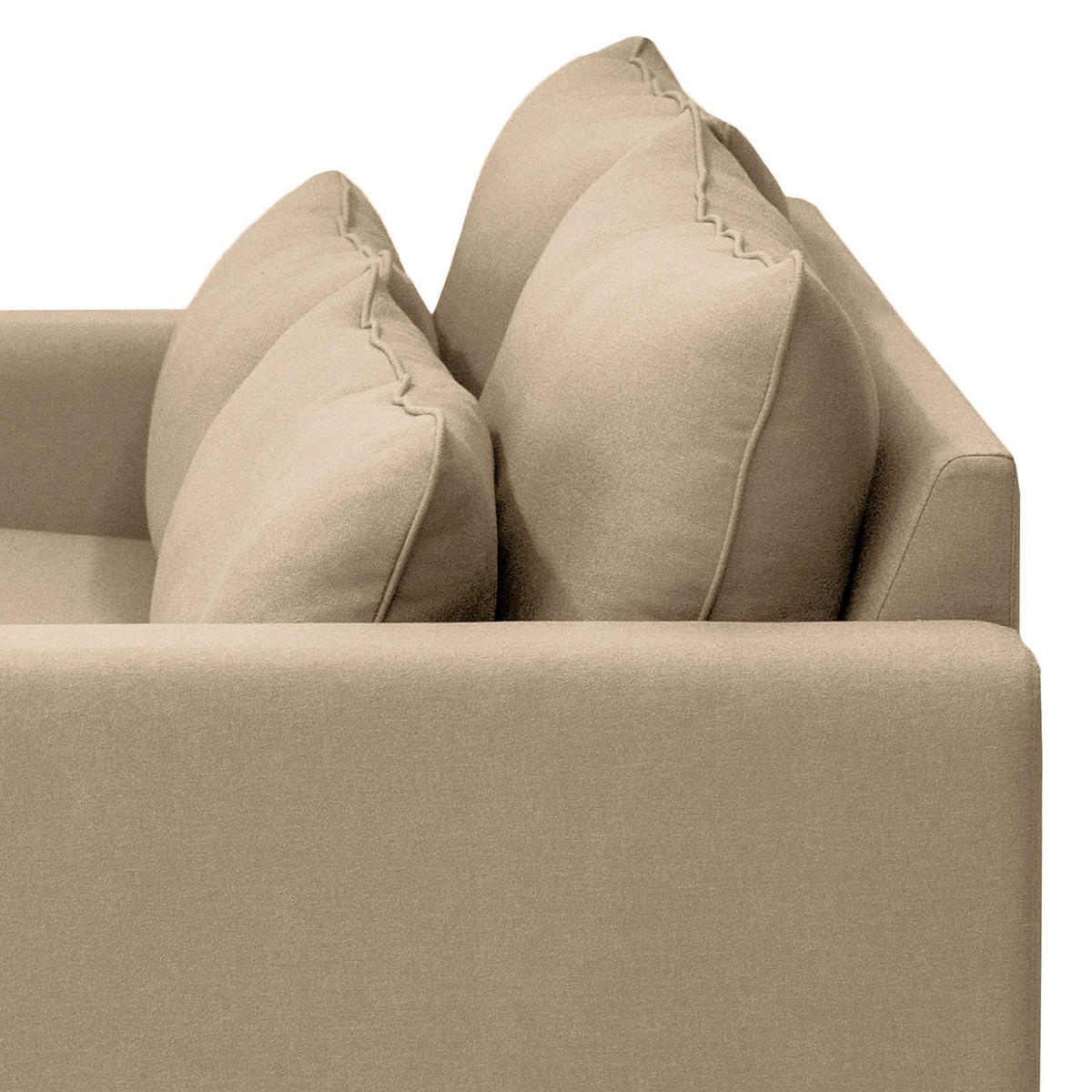 2,5-SITZER SOFA mit Husse - Webstoff - Hellbraun, Textil (180/82/104cm) - home24