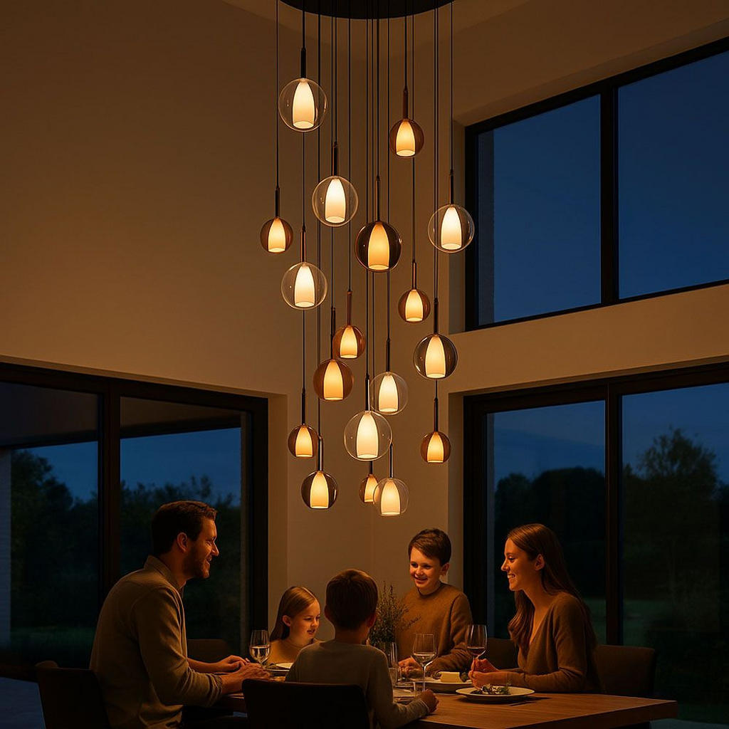 Thumbnail - s.luce Galerieleuchte, Anthrazit, Glas, Rund, 14x35x14 cm, Lampen & Leuchten, Innenbeleuchtung, Hängelampen, Pendelleuch...
