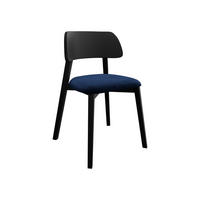POLSTERSTUHL Dario, Holzfarbe: Schwarz - Blau/Schwarz, Holz/Textil (47/80/50cm) - MIRJAN24