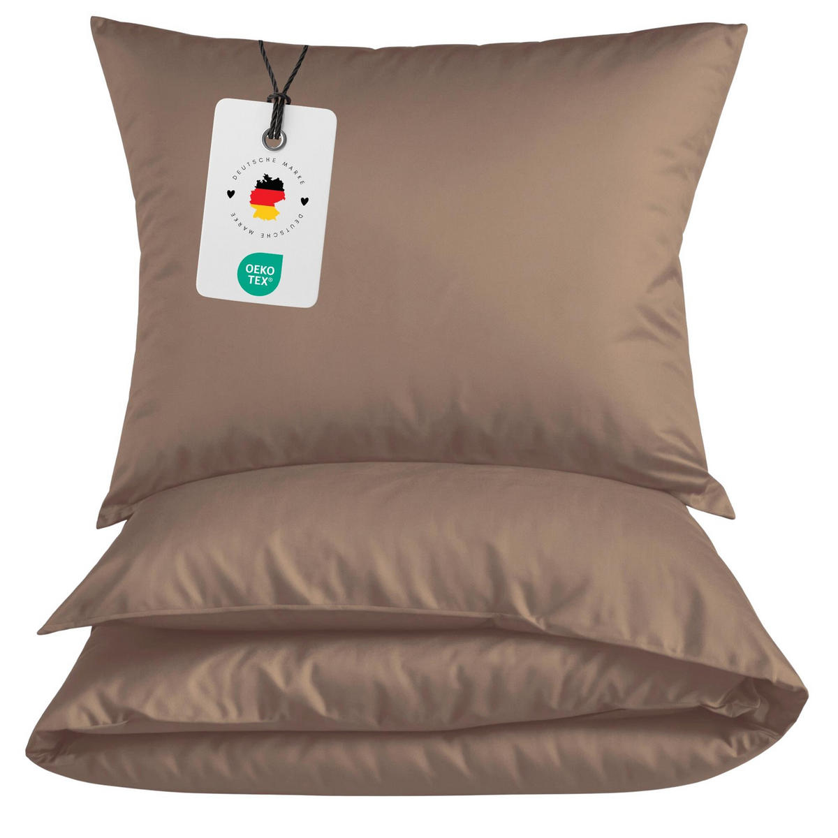 MIKROFASER-BETTWÄSCHE 200x200 cm Nougat - Braun, Textil (200/200cm) - Carpe Sonno