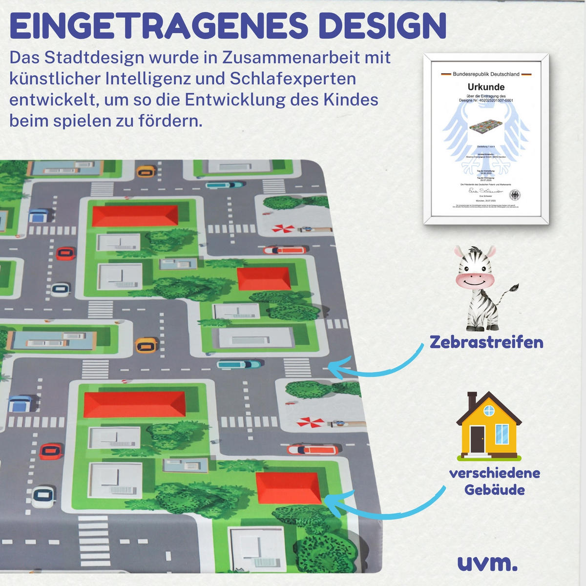 KINDERREISEBETT Matratze 60x120 cm - Blau, Textil - Arensberger