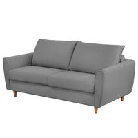 SCHLAFSOFA mit Matratze - Webstoff - Buchefarben/Grau, Buchenholz/Textil (195/90/102cm) - home24