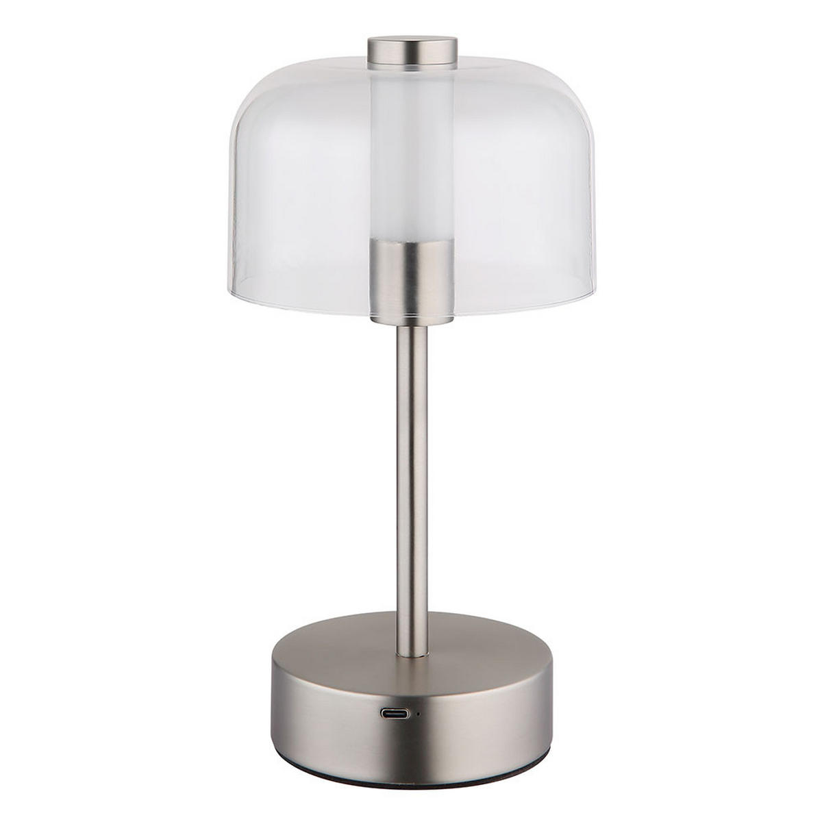 LED TISCHLEUCHTE Pilz Nickel, Silber, Touchdimmer, CCT - Silberfarben, Metall (13/13/25cm) - Globo Lighting