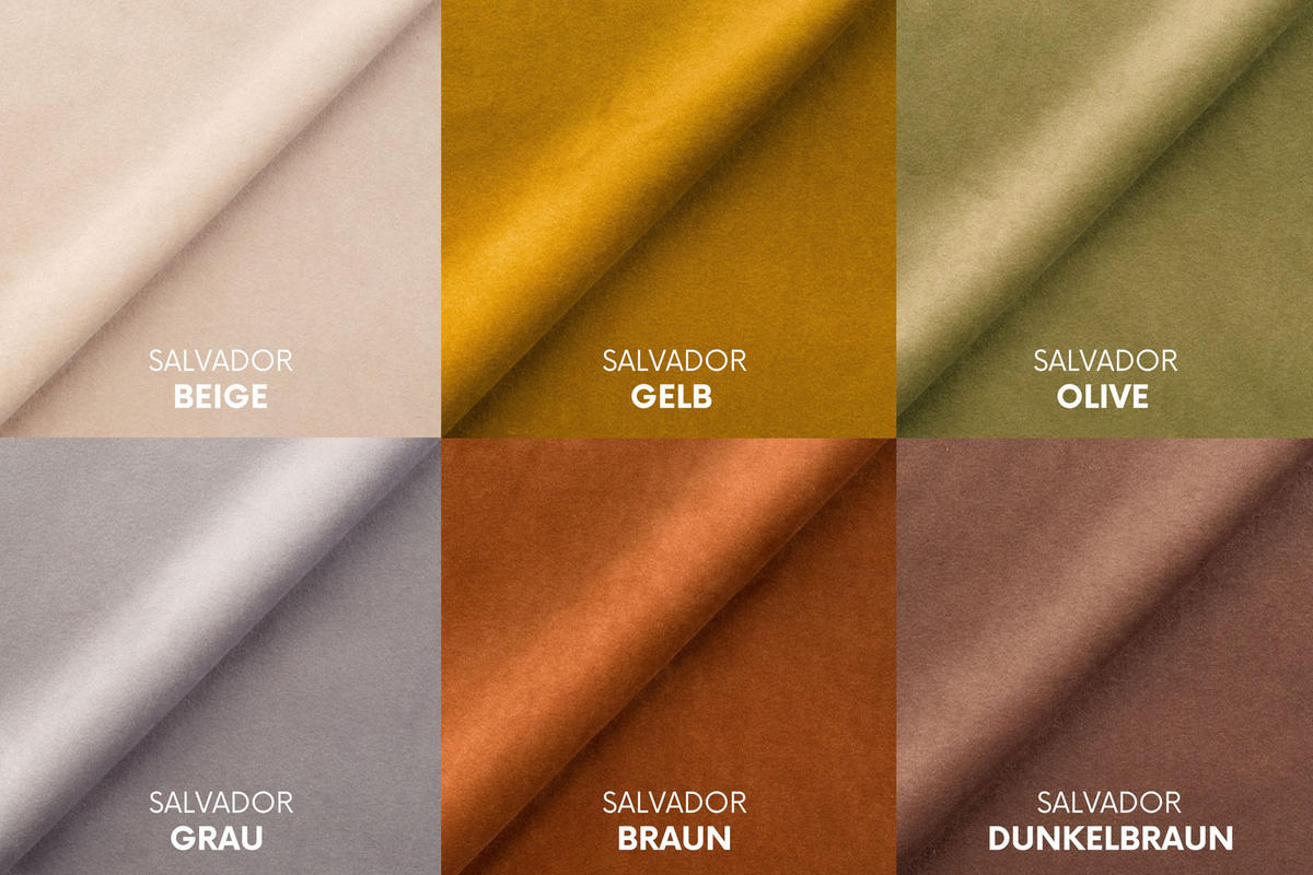 ECKSOFA Cursal L-Form, Stoff Salvador, Braun, Rechts - Braun, Holz (284/166cm) - Kaiser Möbel