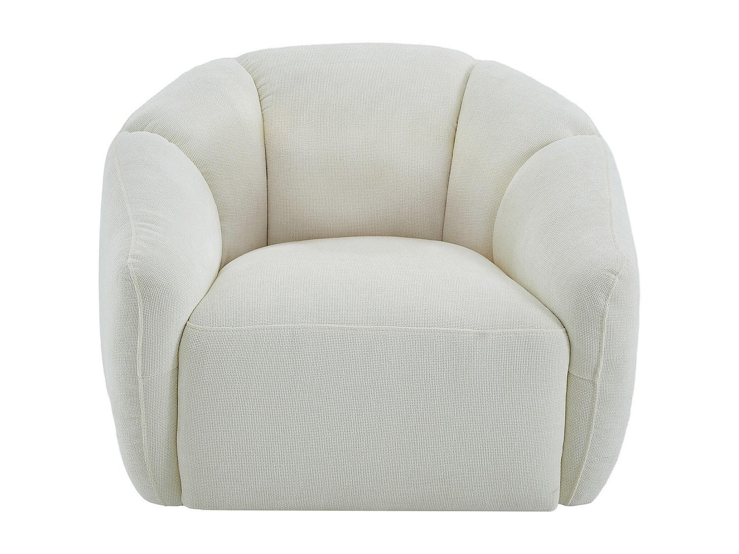SESSEL mit gerader Rückenlehne - 1 Person - Stoff - Elfenbeinfarben - - Weiß, Textil (93/73/89cm) - Vente-Unique