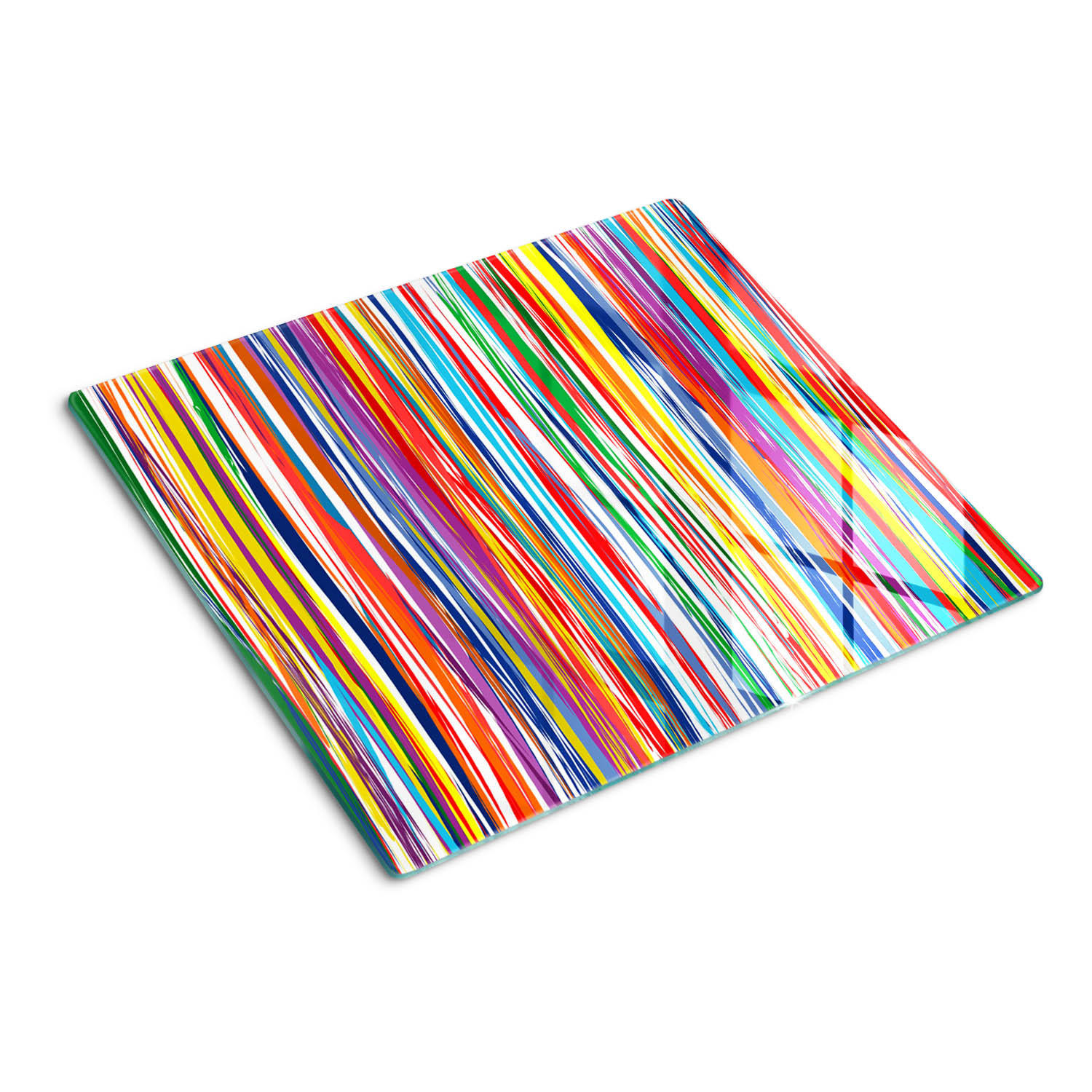 GLASPLATTE 60x52 cm Farbige Streifen - Multicolor, Glas (60/0.4/52cm) - TULUP