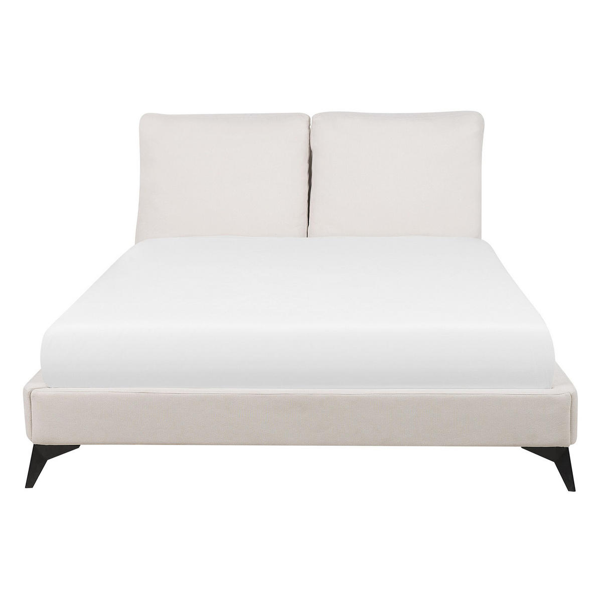 POLSTERBETT 140/200cm Helles Beige Melle - Beige, Naturmaterialen/Textil (140/200cm) - Beliani