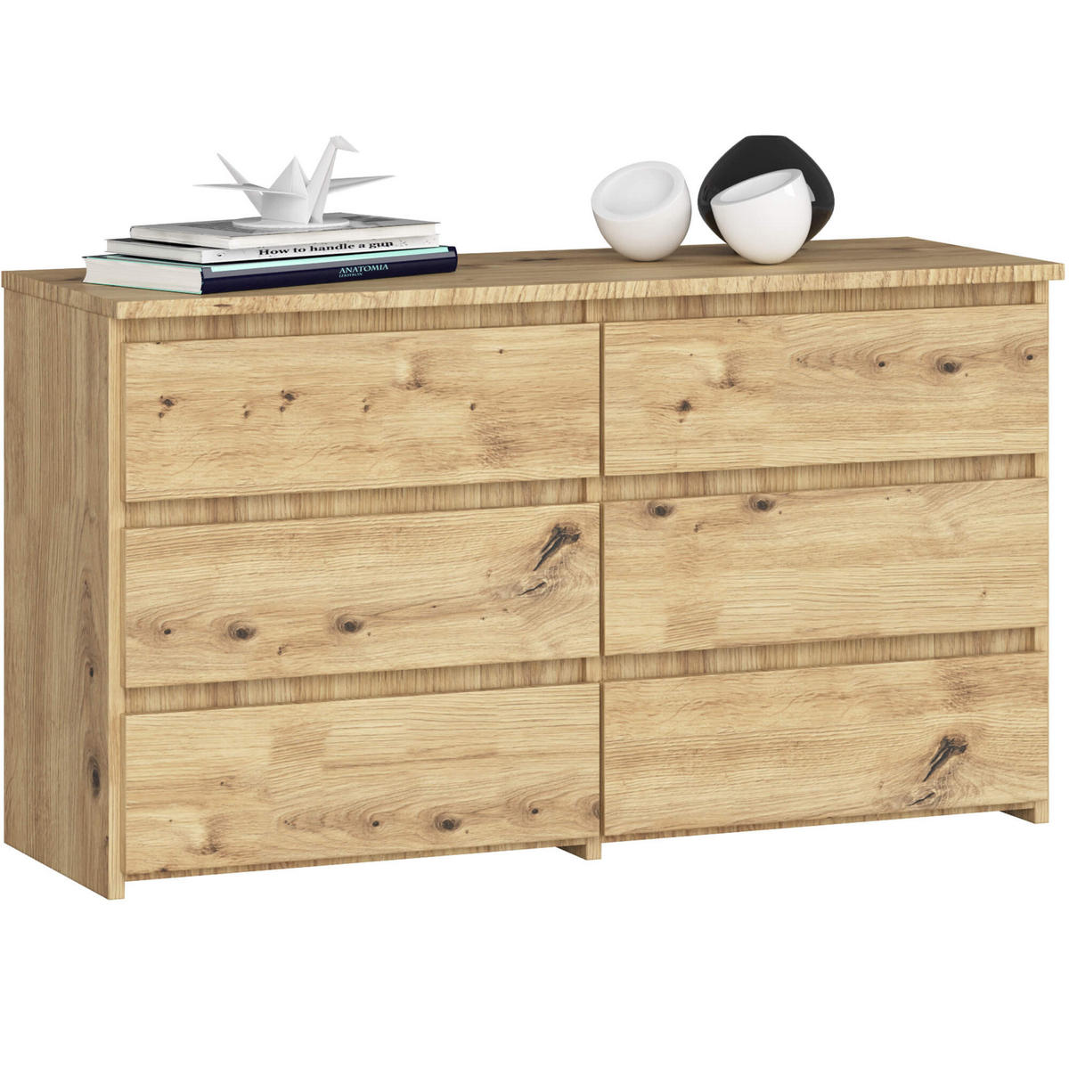KOMMODE Artisan-Eichenfarbe 35x100x57 cm - Eiche Artisan, Holzwerkstoff (100/57/35cm) - Akord