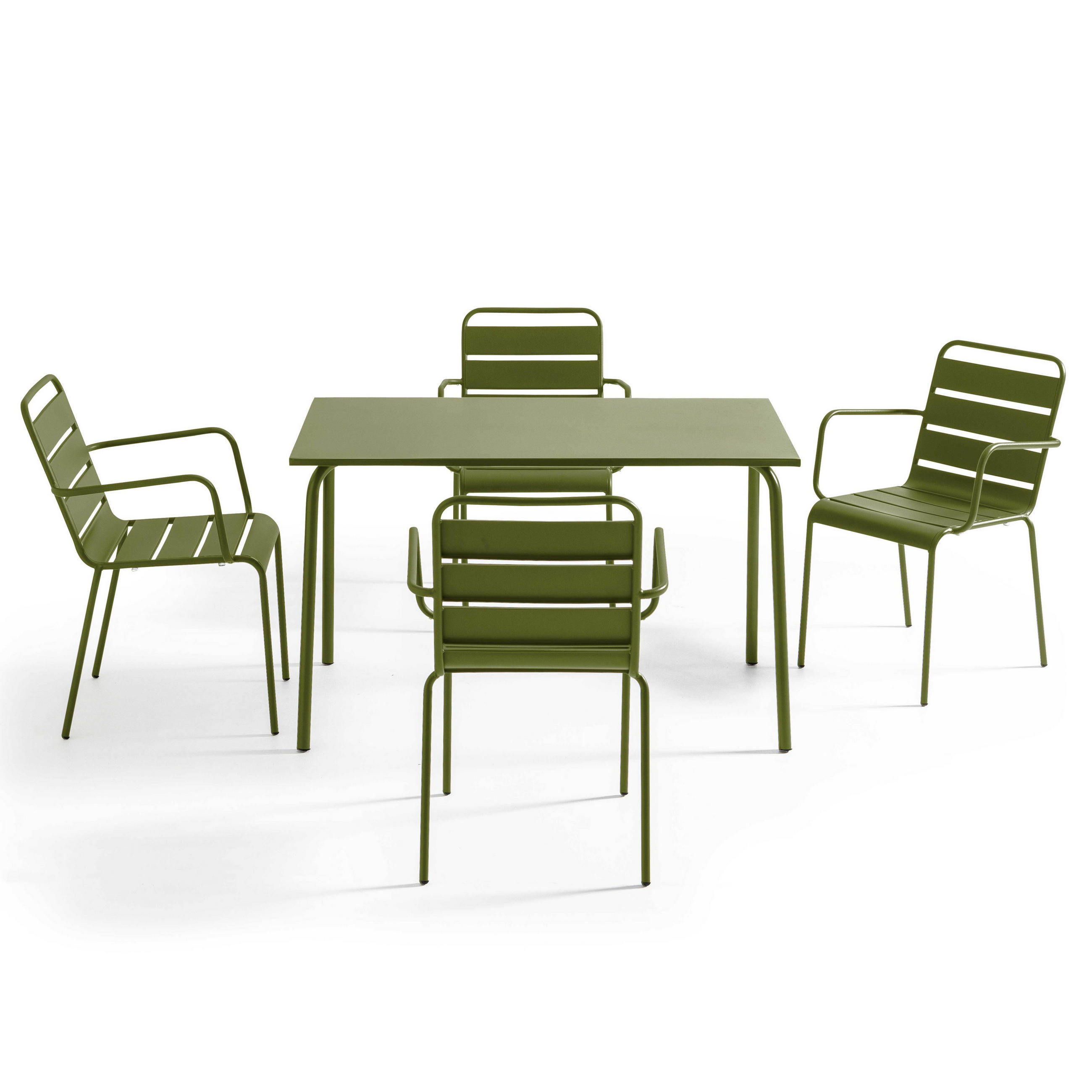 GARTENSET 5-tlg., Khakigrün - Grün, Metall - Oviala