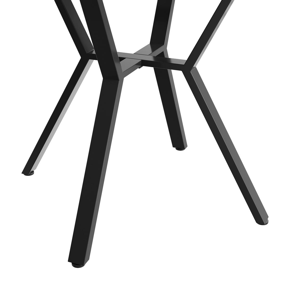 ESSTISCH 100/75/100 cm Schwarz/Weiß aus MDF und Stahl mit X-Gestell - Weiß, Holzwerkstoff (100/100/75cm) - OKMYHOME