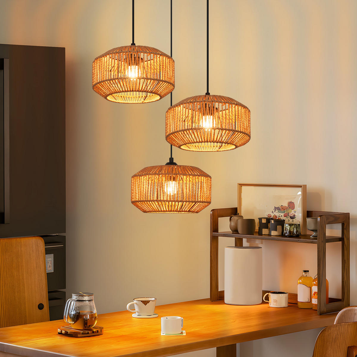 PENDELLEUCHTE Orion 30/30/150 cm - Braun, Metall (30/30/150cm) - ZMH