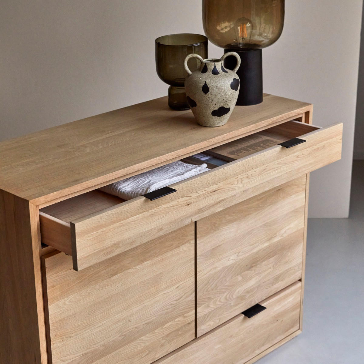 SIDEBOARD Senson Natur aus Eiche - Naturfarben, Holz (120/92/45cm) - Tikamoon
