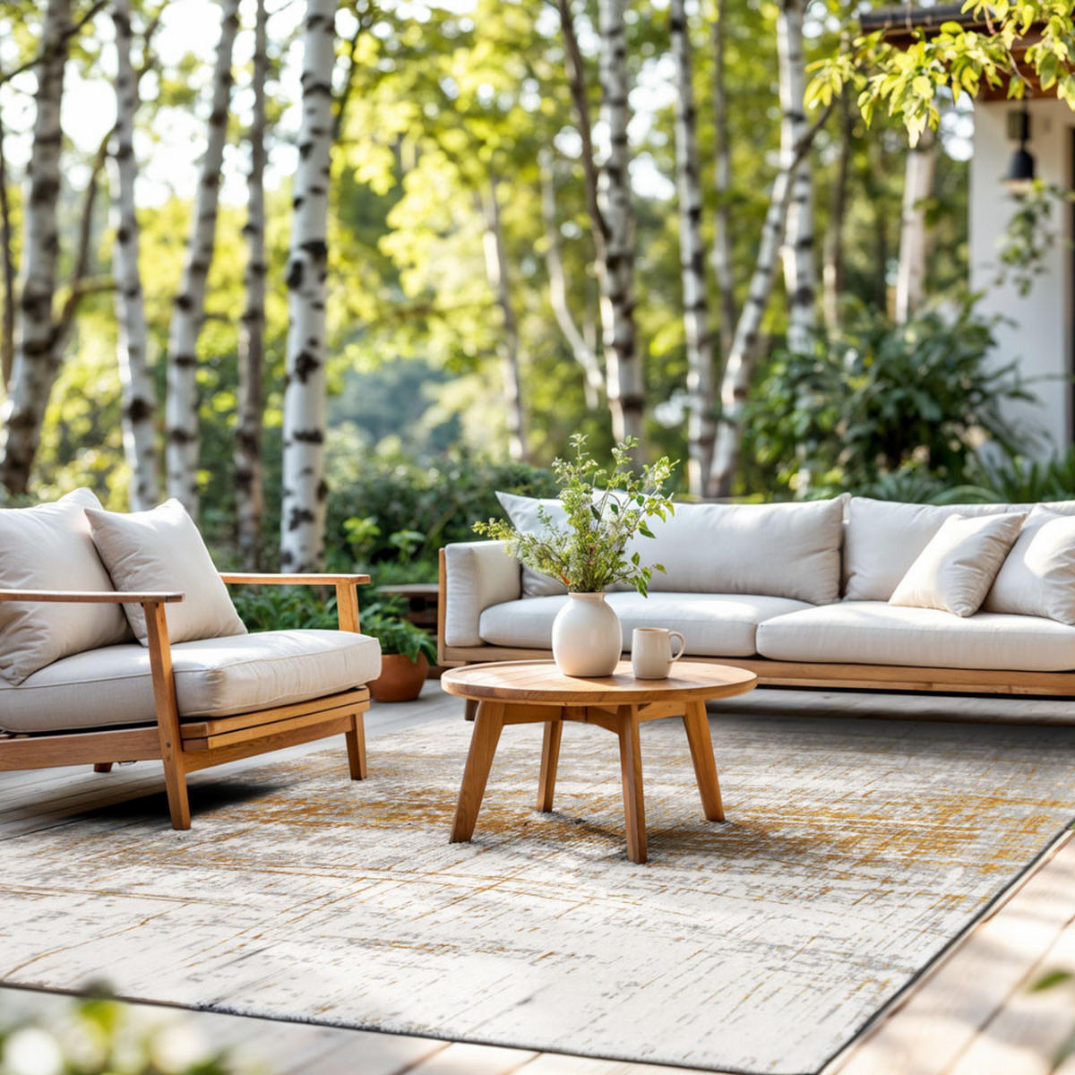 TEPPICH Columbus Gold Mad Men Griff 200/280 cm - Gelb, Kunststoff/Textil (200/280cm) - Louis De Poortere