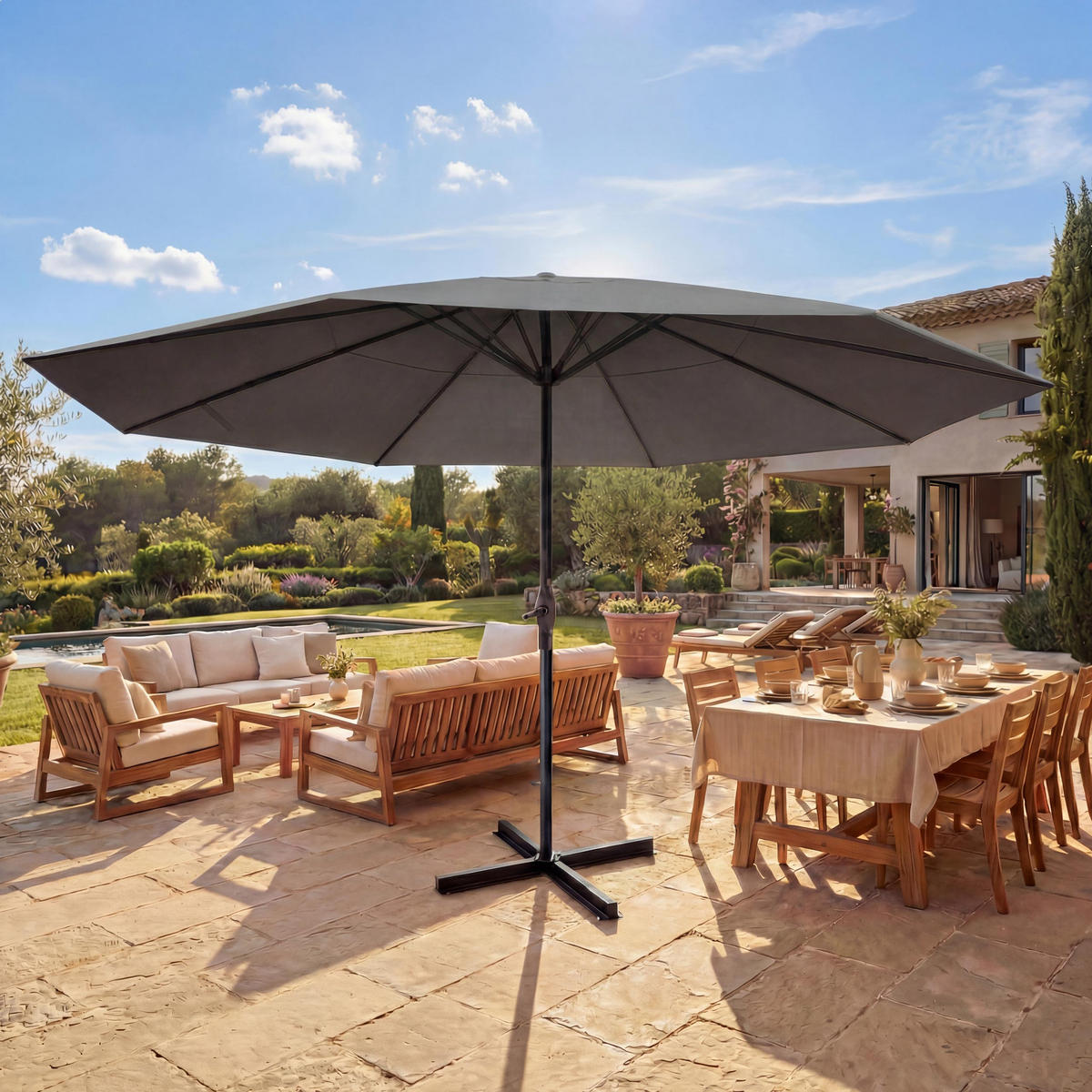 SONNENSCHIRM PRO Anthrazit - Anthrazit, Metall (500/500cm) - MCW