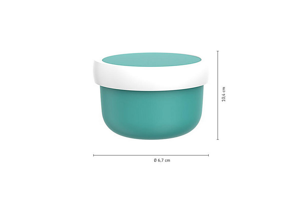 FRUCHTBOX MIT GABEL Campus blau 300 ml - Blau, Kunststoff (6.7/10.4/6.7cm) - Mepal
