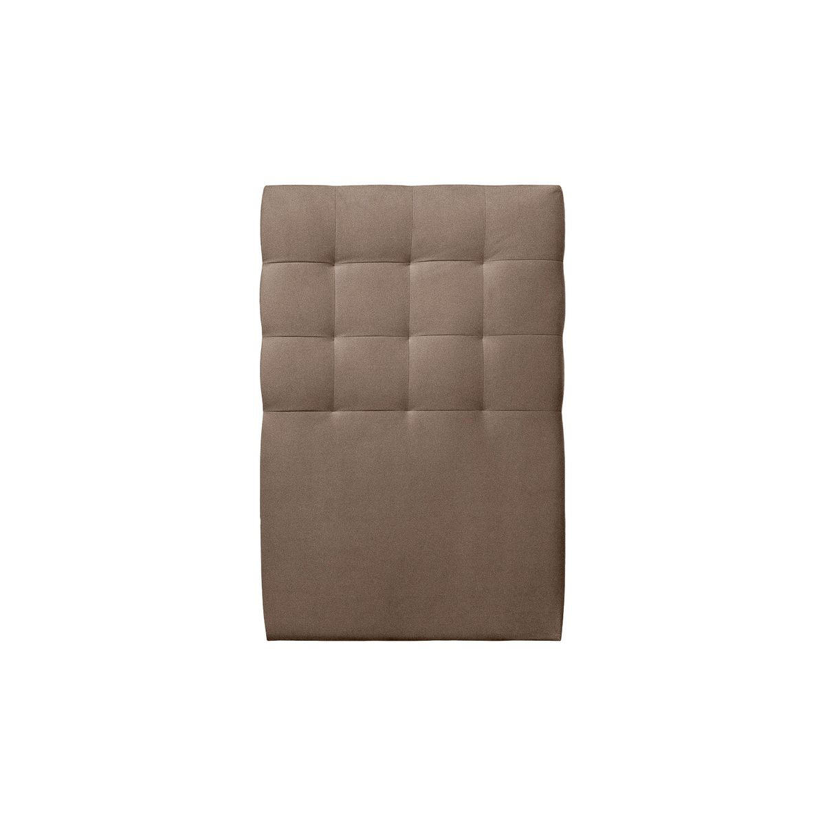 KOPFTEIL gepolstert - Gesteppt – taupefarbener Samtstoff - 90 cm - Taupe/Beige, Karton/Holz (90/120/10cm) - Sommeil de Plomb