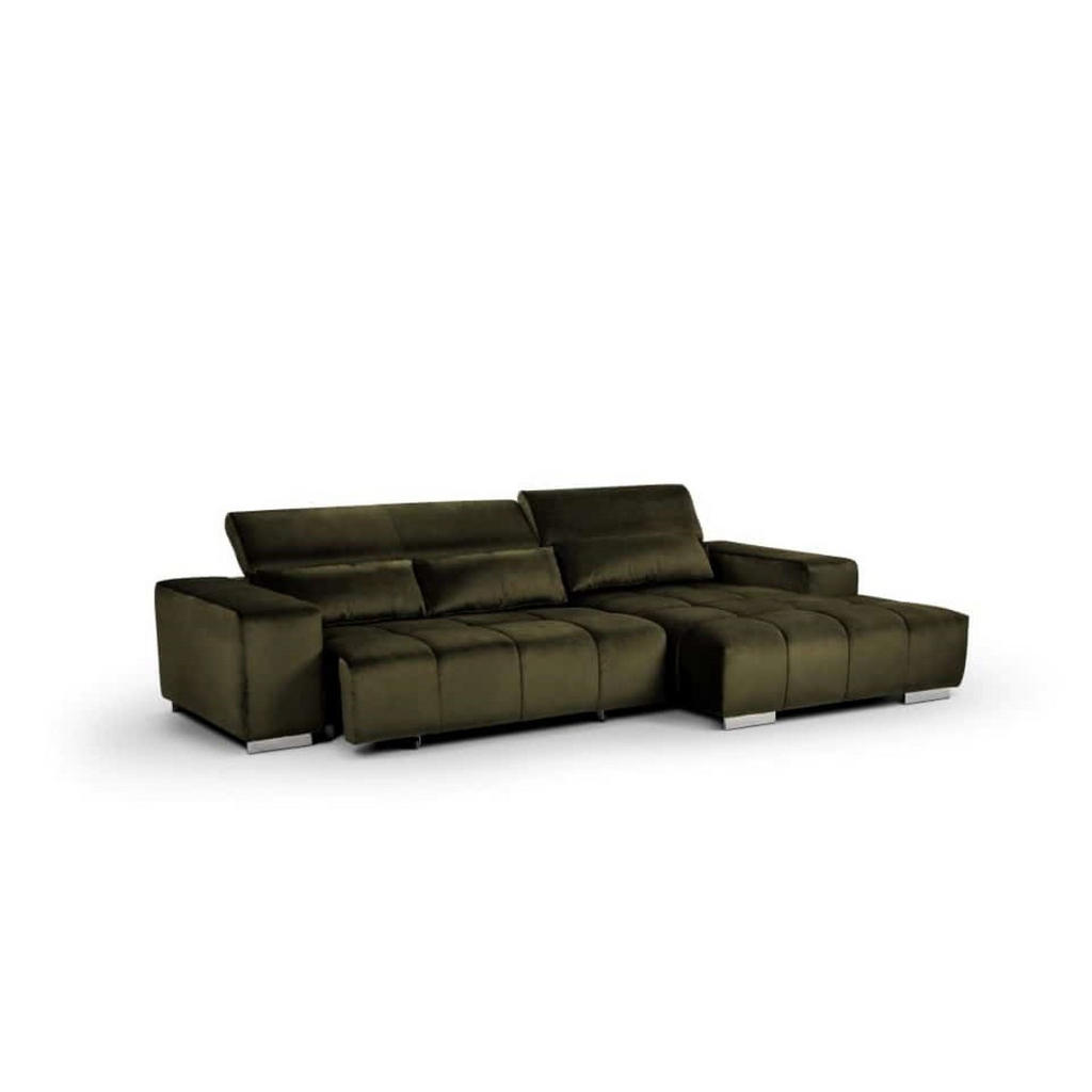 Thumbnail - Cotta Ecksofa, Dunkelgrün, Textil, 3-Sitzer, L-Form,L-Form, 307x186 cm, Wohnzimmer, Sofas & Couches, Wohnlandschaften, E...