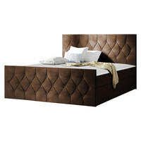 BOXBETT Sky Lux - H3 - Braun, Holz (160/200cm) - MIRJAN24