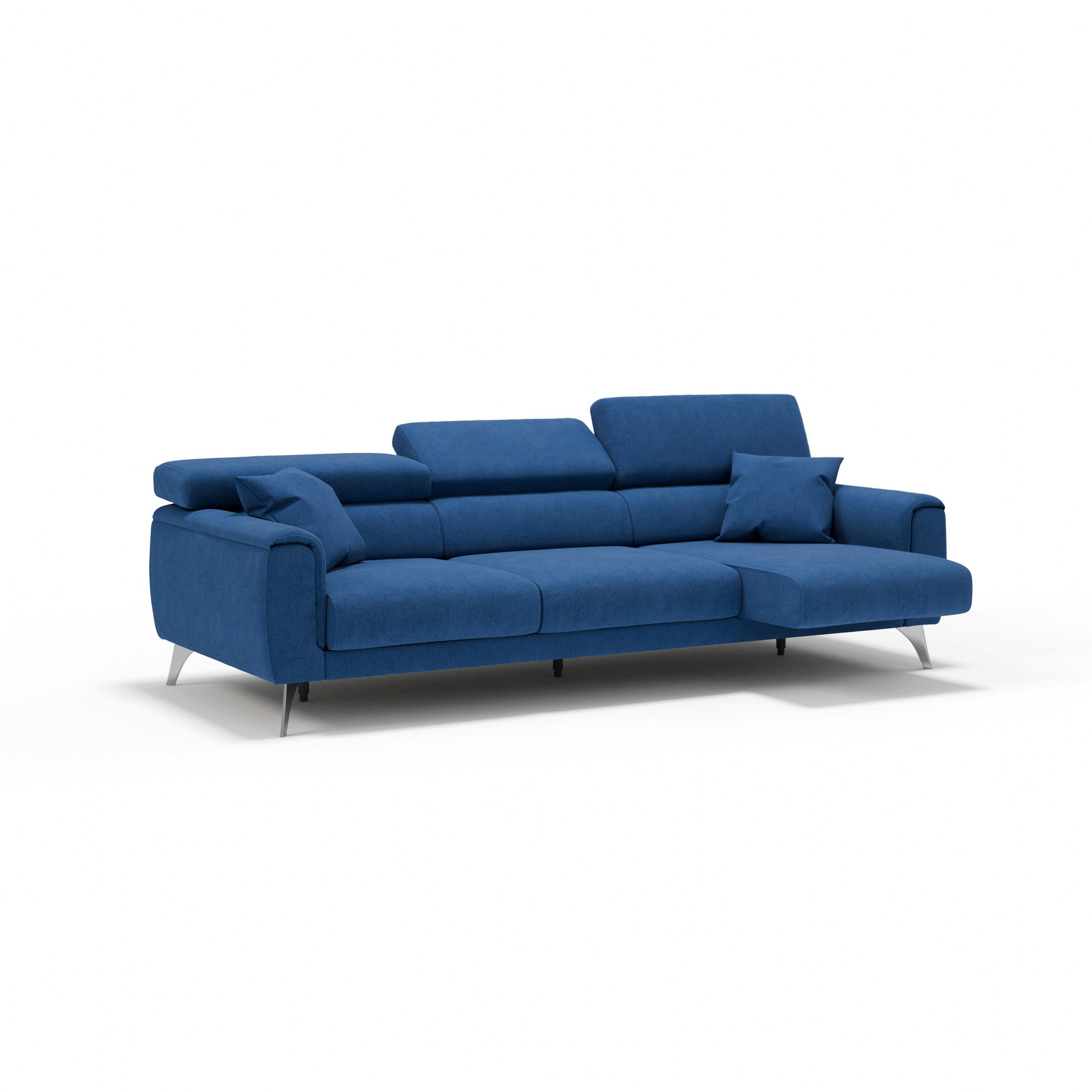 LINEARSOFA Caravaggio - Blau, Textil (244/73/102cm) - Divani.store