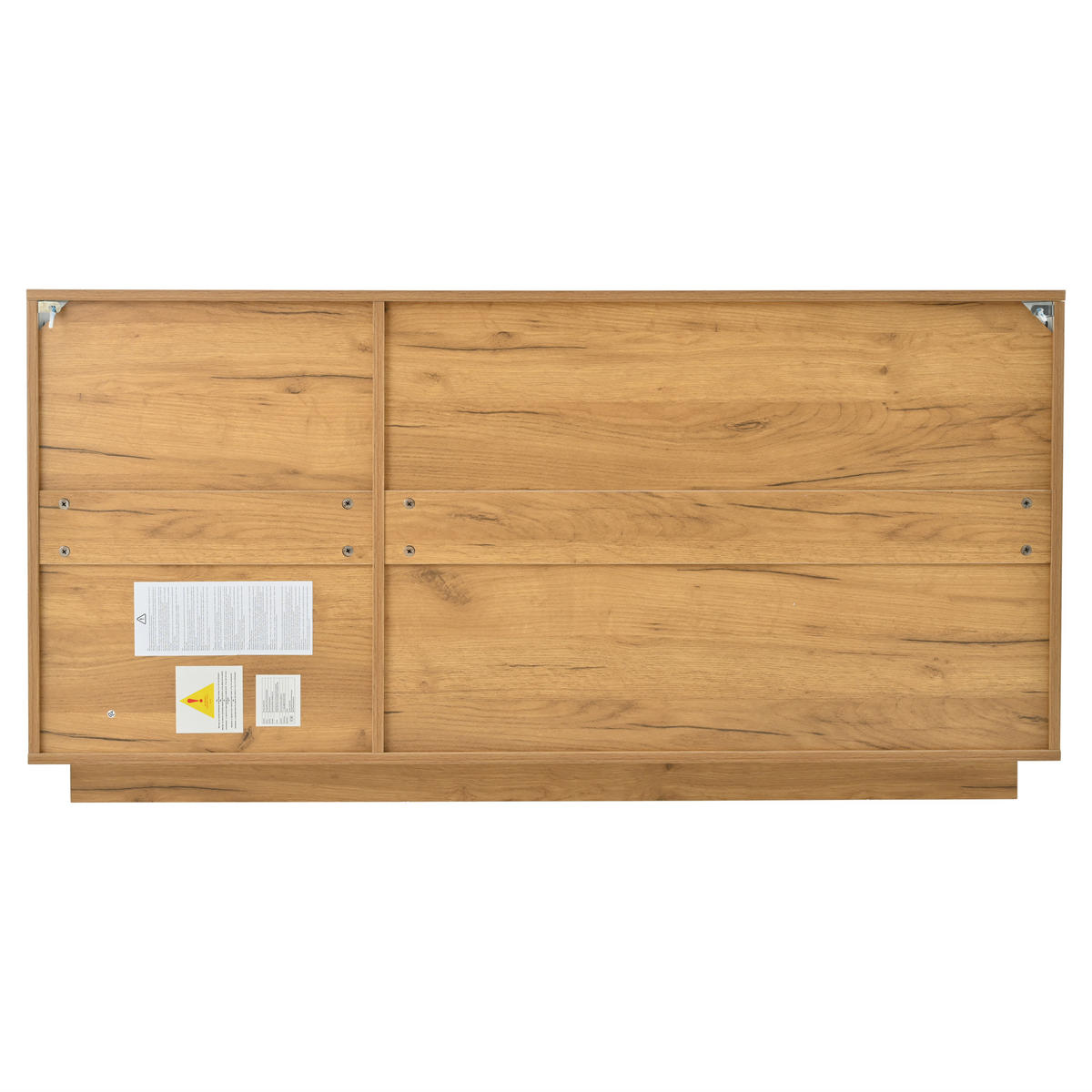 SIDEBOARD Holz Schwarz 3 Türen 140x40x70cm Stauraum Modern - Eichefarben, Holzwerkstoff (40/70/140cm) - FLIEKS
