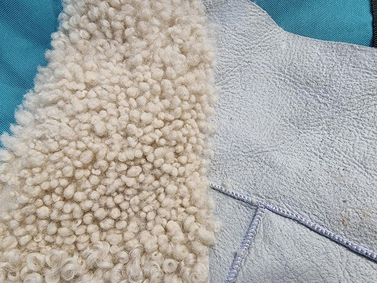 SITZAUFLAGE Lammfell Patchwork natur vernäht weich 37x37 cm Beige Eckig - Beige, Fell (37/37cm) - Provellus