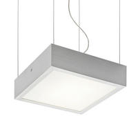 PENDELLEUCHTE STRUCTURAL LED 20x20 gebürstetes Aluminium 12 W - Silberfarben, Metall (30/30/120cm) - Rendl