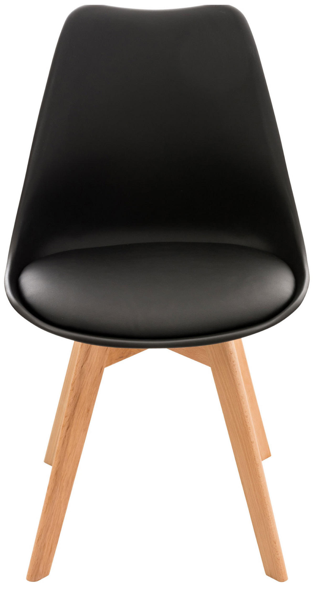ESSZIMMERSTUHL Lines, schwarz - Schwarz/Naturfarben, Holz/Textil (49/83/50cm) - TPFLiving