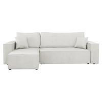 ECKSOFA Karl - Creme/Schwarz, Holz/Kunststoff (244/145cm) - MIRJAN24