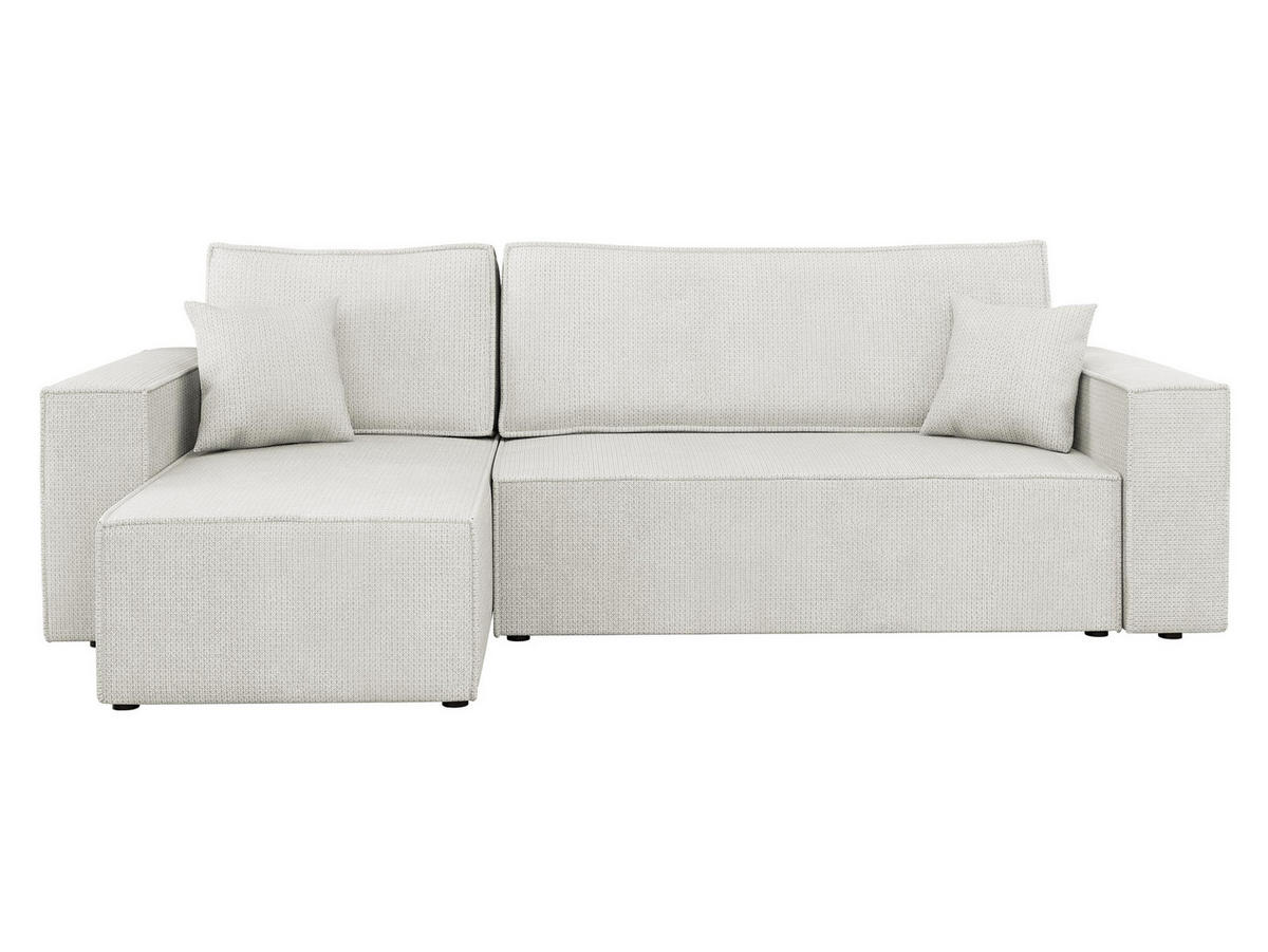 ECKSOFA Karl - Creme/Schwarz, Holz/Kunststoff (244/145cm) - MIRJAN24