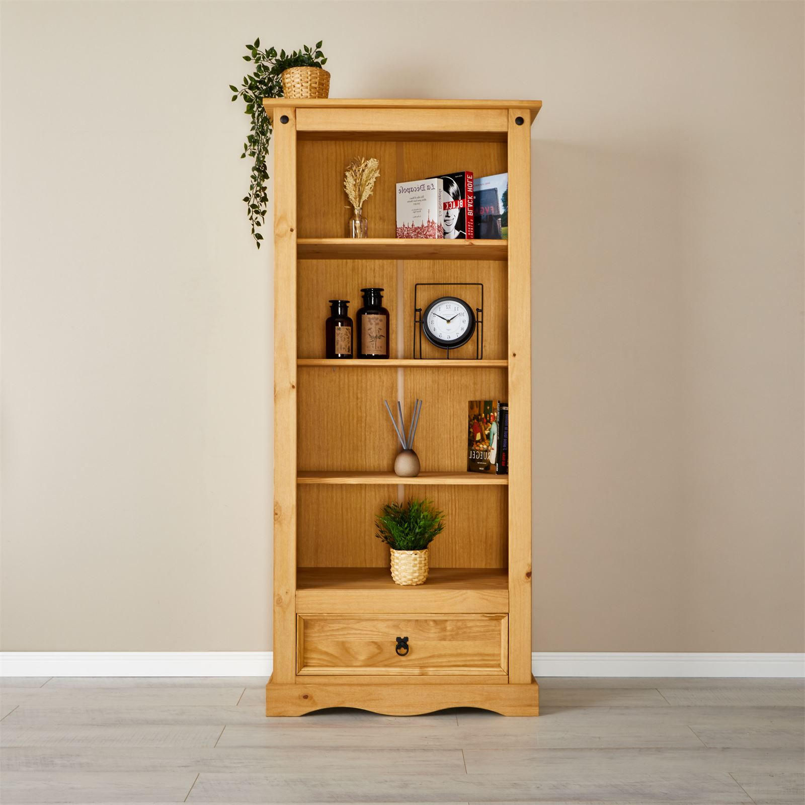 BÜCHERSCHRANK TEQUILA - Braun, Holz (80/174/44cm) - IDIMEX