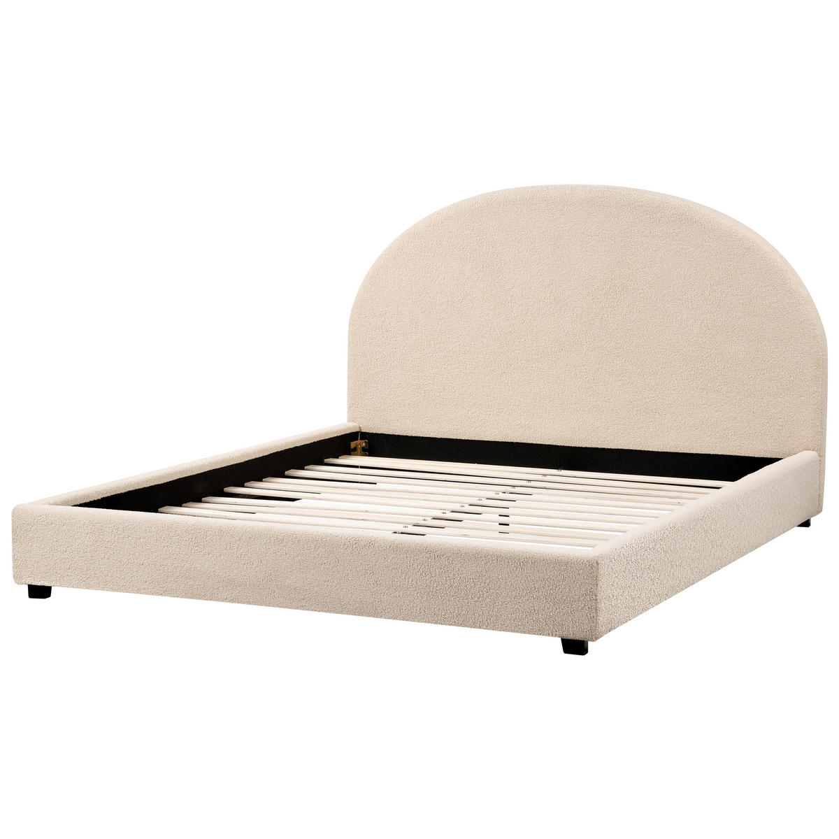 BETT mit Lattenrost 160/200 cm Beige Vaucluse - Beige, Textil (160/200cm) - Beliani