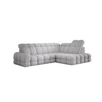 ECKSOFA TOLLO Anthology-stoff L-form 302x217x105 cm grau - Silbereichenfarben, Holz/Textil (217/302cm) - DomoHome