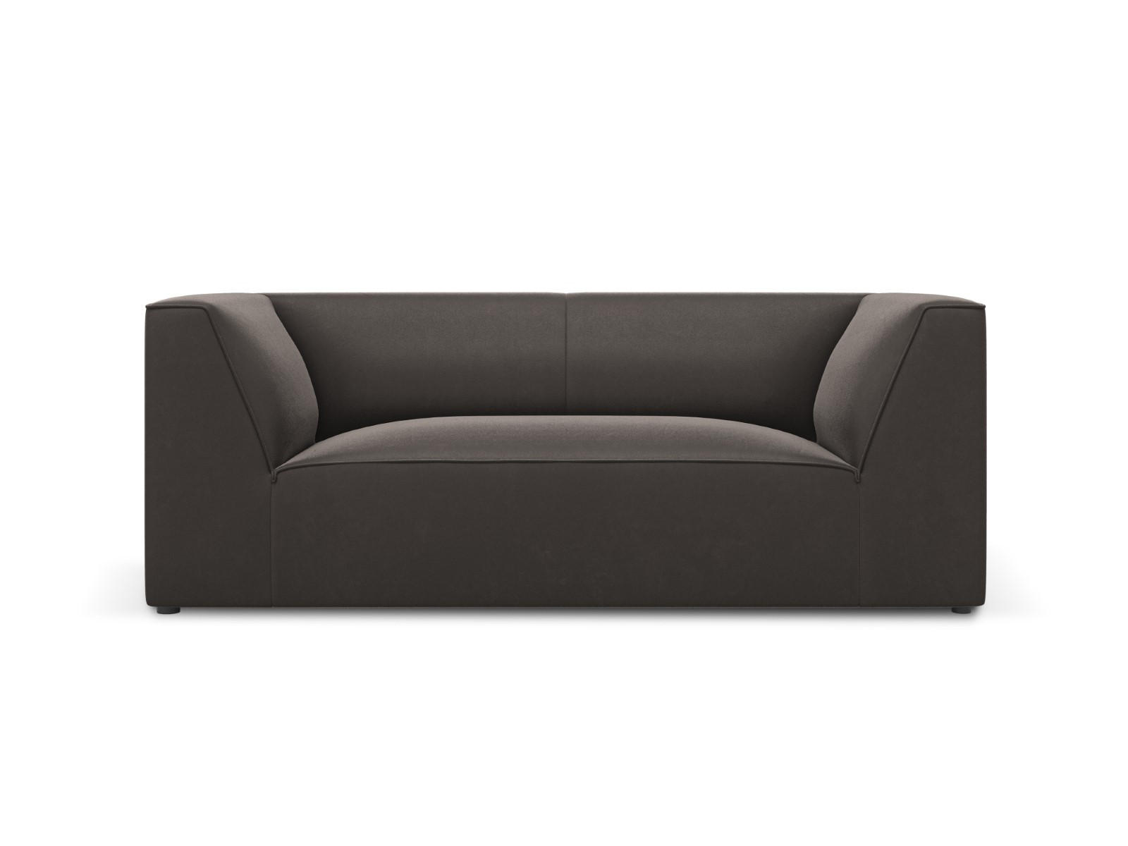SOFA Ruby aus Samt dunkelgrau 2 Sitzplätze - Dunkelgrau, Textil (93/69/174cm) - Micadoni