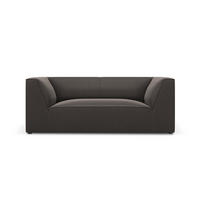 SOFA Ruby aus Samt dunkelgrau 2 Sitzplätze - Dunkelgrau, Textil (93/69/174cm) - Micadoni