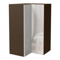 ECKHÄNGESCHRANK Essen W14/60 Weiß Hochglanz / Lava Matt 60 / 60 / 96cm - Dunkelgrau/Weiß Hochglanz, Holz/Holzwerkstoff (60/96/60cm) - Feldmann-Wohnen