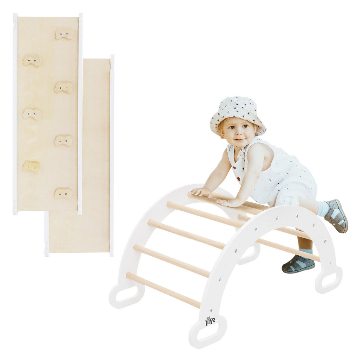 KLETTERBOGEN Set - Braun, Holz (52/45.5/94cm) - Joyz