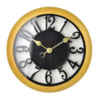 WANDUHR Ramsey Schwarz 35,5x35,5x5 cm Kunststoff - Schwarz, Kunststoff (5/35.5/35.5cm) - Mondex