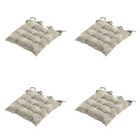 SITZKISSEN Napels - Taupe - 46/46/8 cm - 4er-Set - Taupe, Textil (46/8/46cm) - Madison