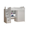 ETAGENBETT ARTHUR 90/200 in Weiß mit Schreibtisch und Kleiderschrank - Weiß, Holzwerkstoff (90/200cm) - Deine Möbel 24