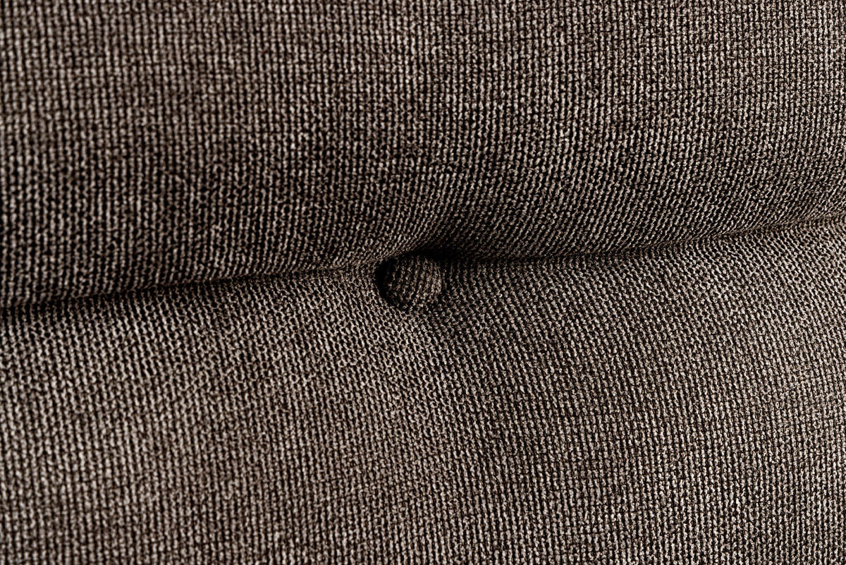 SITZBANK BIG GEORGE Flachgewebe Taupe 160 cm - Taupe/Schwarz, Textil/Metall (160/90/69cm) - riess-ambiente