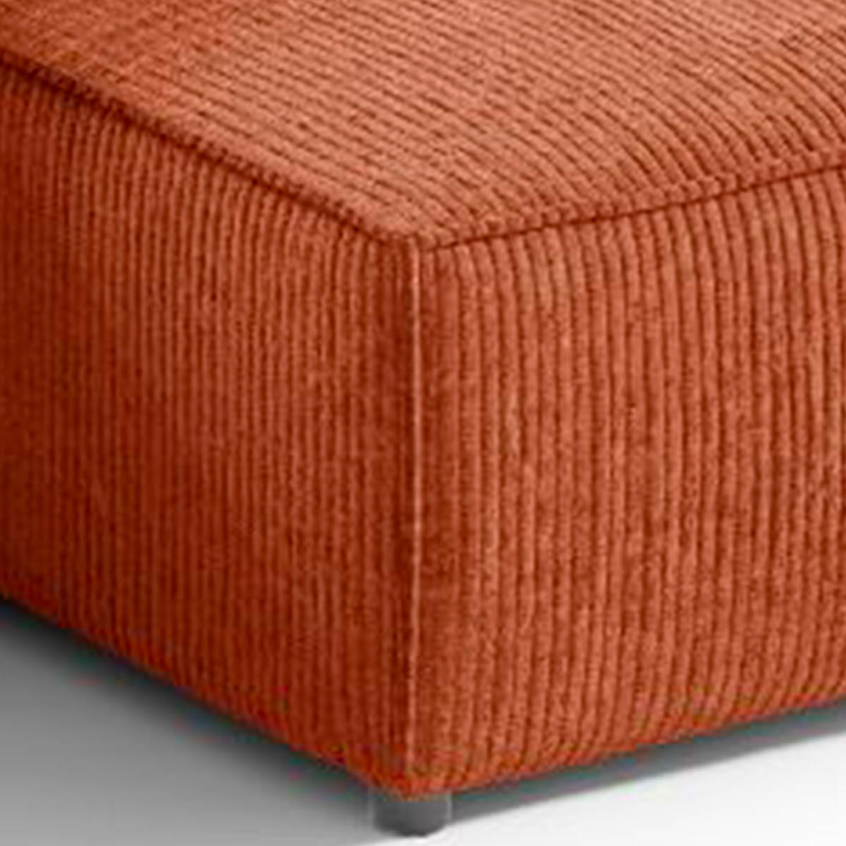 ECKSOFA Isaac 3 Sitzplätze Orange - Orange, Holz (257/148cm) - Petits-meubles