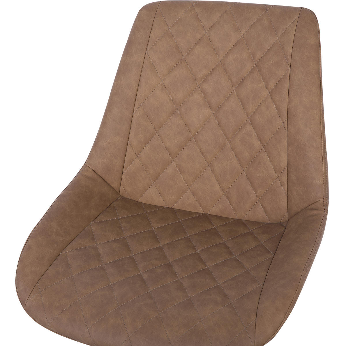 BÜROSTUHL Kunstleder Braun Maribel - Braun, Textil/Metall (57/83/57cm) - Beliani