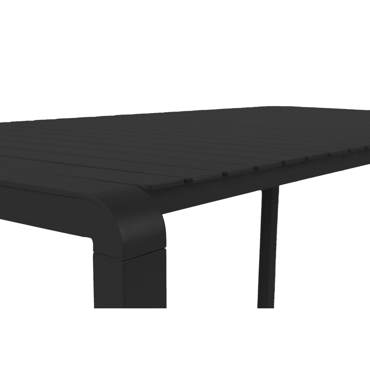 GARTENTISCH Vondel 214x97 cm Schwarz - Schwarz, Metall (214/96.7/75cm) - Zuiver