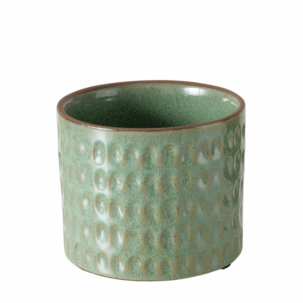 ÜBERTOPF Keramik Cinthya Ø 11 cm - Grün, Keramik (11.2/9.3/11.2cm) - Boltze Home