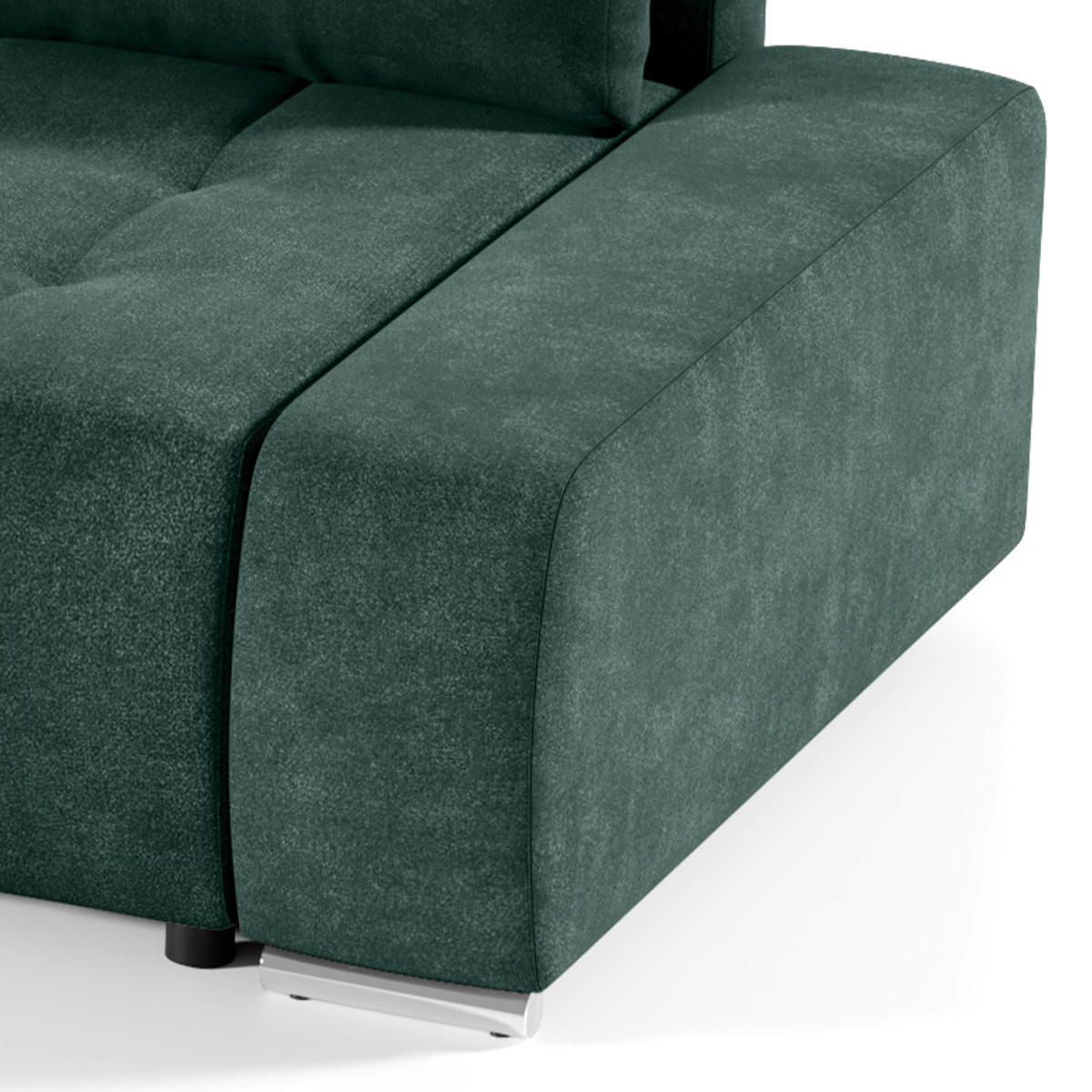 ECKSOFA Jonas 4 Sitzplätze Grün - Grün, Holzwerkstoff (265/185cm) - Petits-meubles