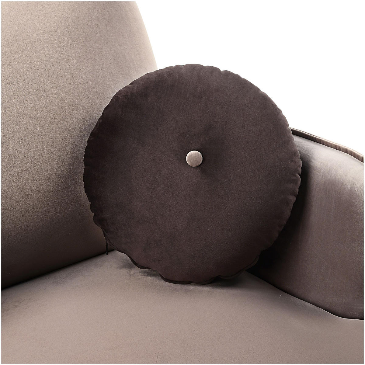 ARMLEHNENSESSEL Ben Samt Hellbraun - Braun, Textil (90/83/87cm) - ATLANTIC home collection